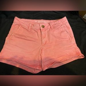 Size 8-American Eagle Outfitters  pink super stretch shorts